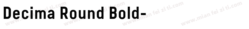 Decima Round Bold字体转换